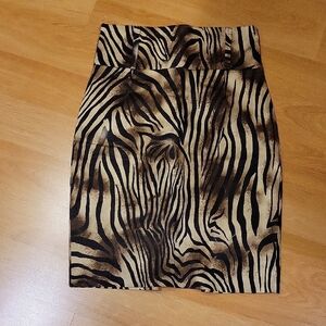 Zebra Print Women's Pencil Skirt